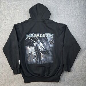 Megadeath Hoodie Mens Medium Black Dystopia 2015 Limited Edition Full Zip